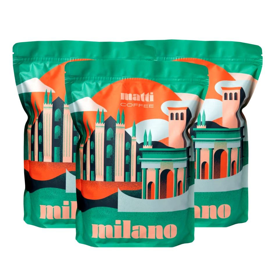 Zestaw kawa milano 3x1000g