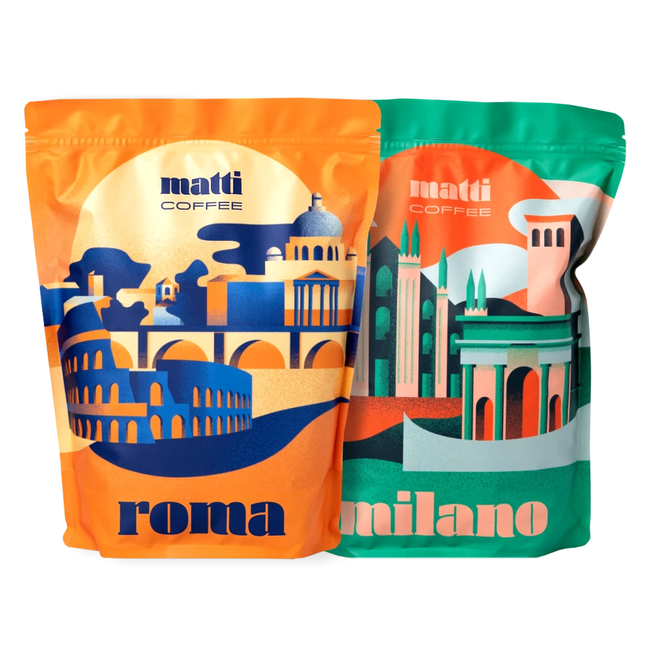 Zestaw kawa Roma + Milano 2000g